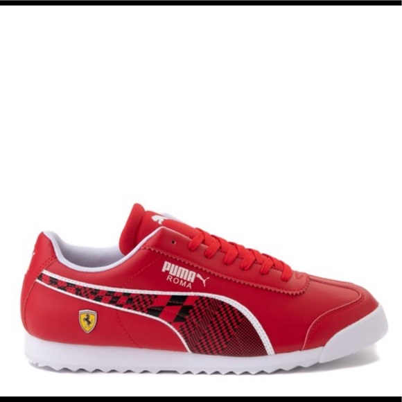 puma ferrari shoes red black